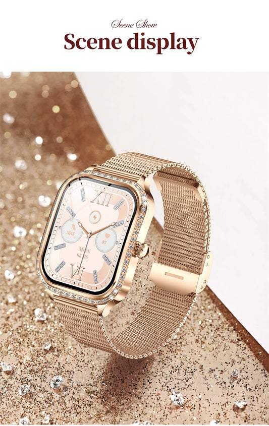 Montre connectée femme écran 1,75 HD- bluetooth- appel- SMS,  WhatsApp- payement NFC